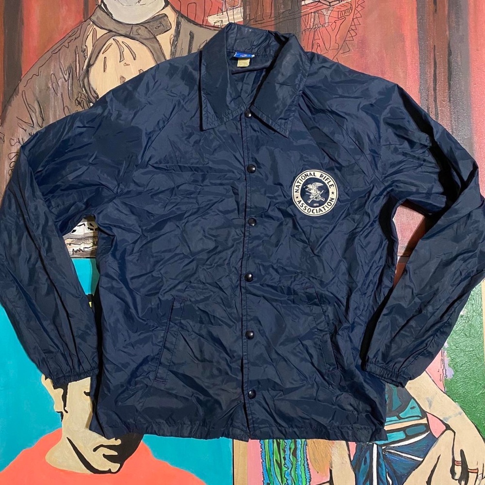 Vintage Champion Brand NRA Coach Style Windbreaker Jacket